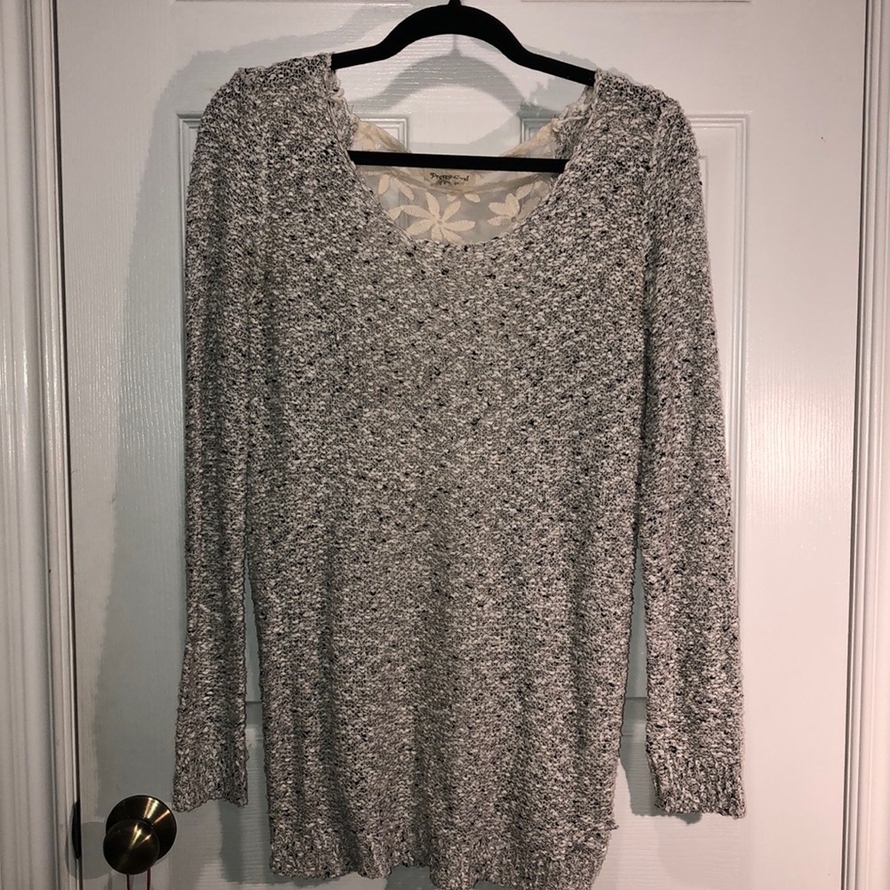 Floral back sweater